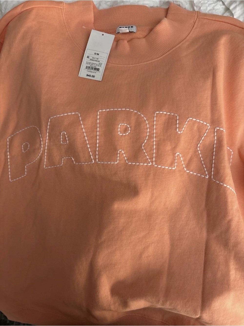 IN HAND Parke sweatshirt x Target - NWT, size S/M, peach orange READY TO SHIP